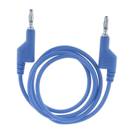 Prepojovací vodič banánik-banánik, modrý 0,35mm2 1m