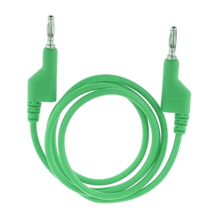 Prepojovací vodič banánik-banánik, zelený 1.00mm2 1m