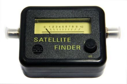 Vyhľadávač satelitného signálu s akustickou signalizáciou