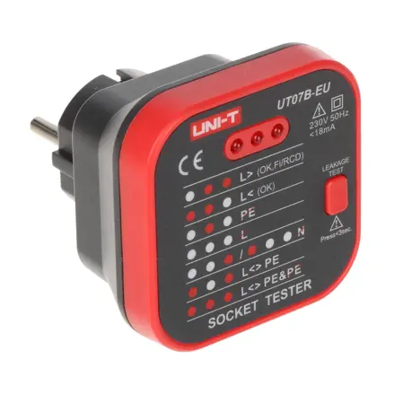 Tester sieťových zásuviek UNI-T UT-07B-EU
