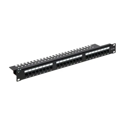 Patchpanel 24x RJ45 cat5 s vyväzovaním