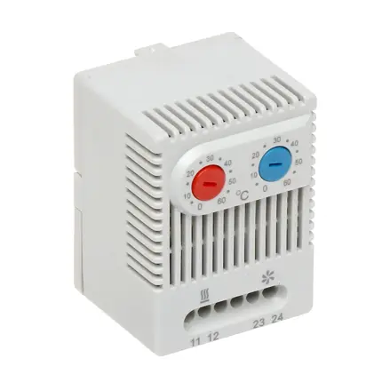 Termostat pre ventilátory 250V 10A 0-60°C (NC, NO)