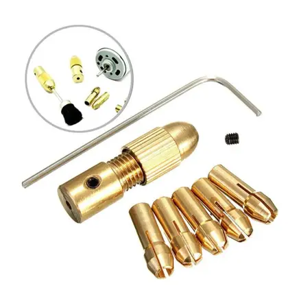 Skľučovadlo 0.3-3mm pre minivŕtačky, 5x klieština, pre hriadeľ 3.175mm