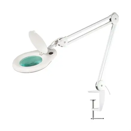 Stolná lampa s lupou 3D 56xLED so svorkou na stôl