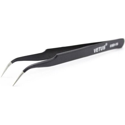 Nerezová antimagnetická pinzeta ESD-15 135mm zahnutá