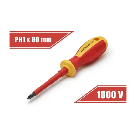 Skrutkovač krížový PH1 x80mm izolovaný do 1000V