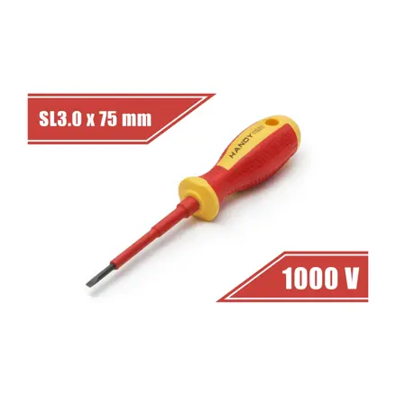 Skrutkovač plochý 3.0x75mm izolovaný do 1000V