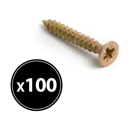 Skrutka do drevotriesky žltá - 3 x 16 mm - 100ks