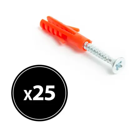 Hmoždinka + skrutka 6 x 30 mm - 25 ks