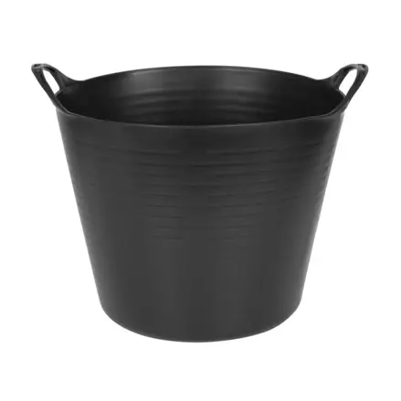 Stavebné vedro Strend Pro Flexi, čierne, s ušami, 27 litrov