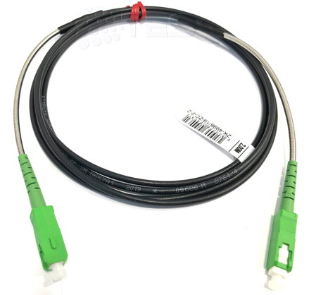 Optický patchcord SC/APC - SC/APC 3m, 3.0mm, G.657A1, 300N, simplex, outdoor