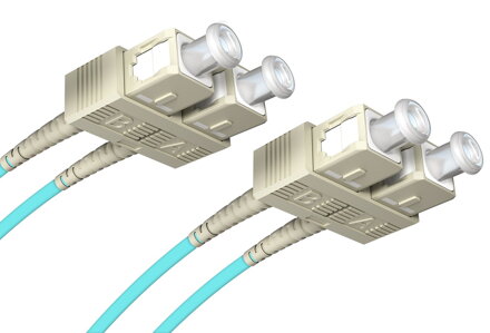 Optický patchcord SC-PC / SC-PC 1m duplex MM, 50/125 OM3