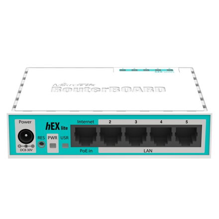 Router MikroTik hEX lite, RB750r2, 5x LAN