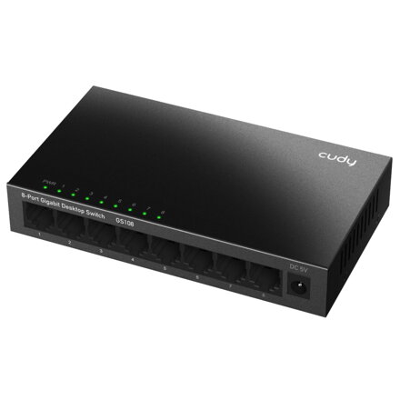 Switch GS108 8-portový, 1000 Mbps, CUDY, kovový