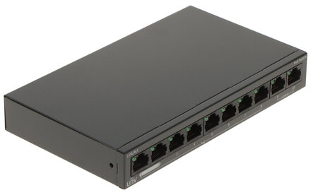 Switch POE 10-portový, 8xPOE 100Mbps, 2x Uplink 100Mbps, 88W