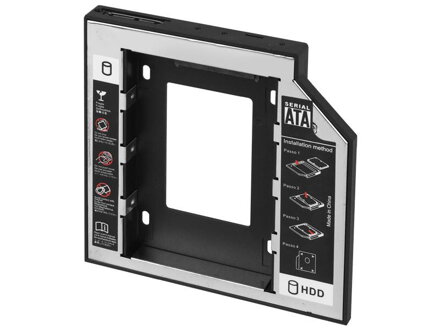 Redukčný rámik pre 2,5" SSD disky namiesto DVD mechaniky 12,5mm