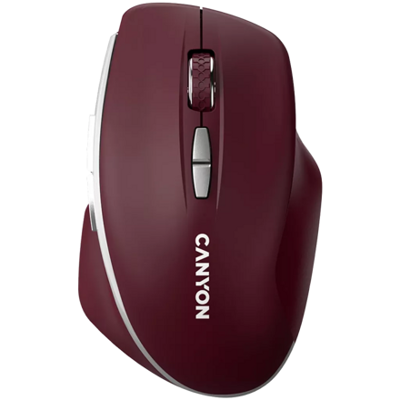 USB optická myš Canyon CNS-CMSW21BR, 1600DPI, bordová