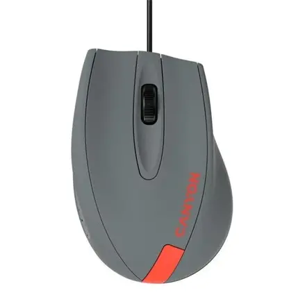 USB myš Canyon CNE-CMS11DG, 1000 dpi, 3 tlač, šedo-červená