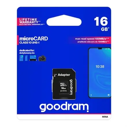 Karta pamäťová GOODRAM microSD 16 GB s adaptérom