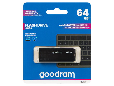 USB 3.0 kľúč 64 GB GOODDRIVE UME3 čierny