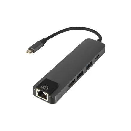 Adaptér USB-C - RJ45, 2xUSB3.0, HDMI, USB-C