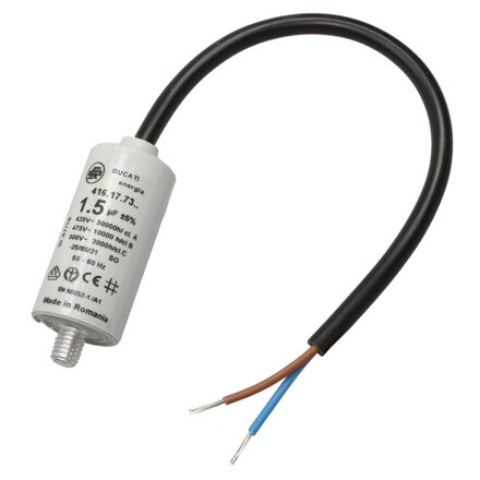 Rozbehový kondenzátor 1,5uF/450VAC s vodičmi, DUCATI