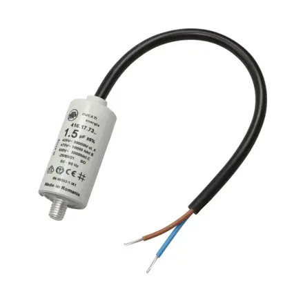 Motorový kondenzátor 1,5 uF / 450 VAC, vodiče, DUCATI