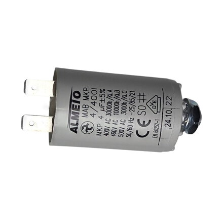 Kondenzátor rozbehový motorový 4uF 450VAC 2PIN