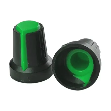 Krytka potenciometra AG2 6mm oska, zelená