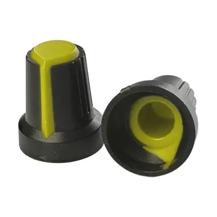 Krytka potenciometra AG2 6mm oska, žltá