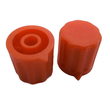 Gombík pre potenciometre 14x15mm, hriadeľ 4mm, oranžový