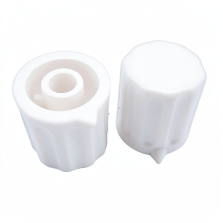 Gombík pre potenciometre 14x15mm, hriadeľ 4mm, biely
