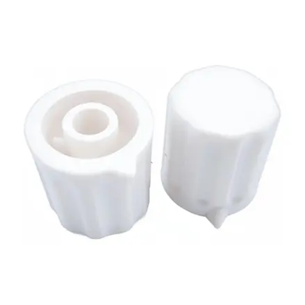 Gombík pre potenciometre 14x15mm, hriadeľ 4mm, biely