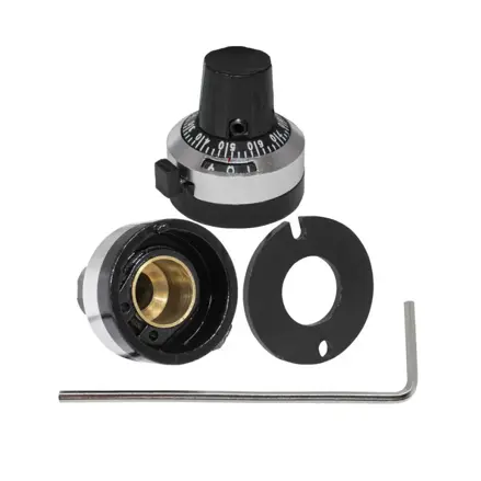 Gombík 3590S pre viacotáčkové potenciometre, hriadeľ 6mm, aretácia