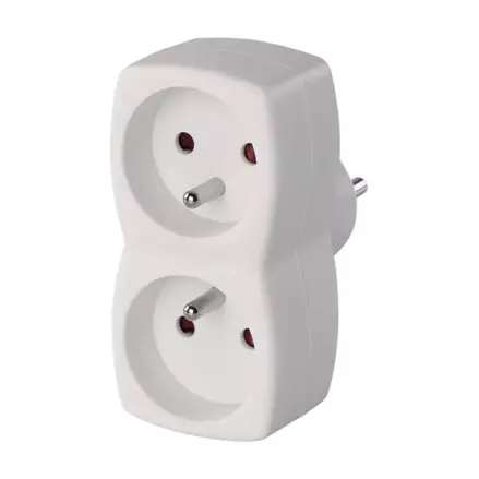 Rozbočovač zásuvky EMOS P0028N, 2x okrúhla
