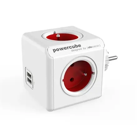 Rozbočovač zásuviek PowerCube ORIGINAL USB Red