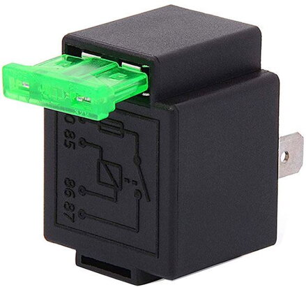Automobilové relé 12V/40A s poistkou 30A, spínacie