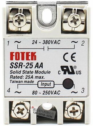 Bezkontaktné relé SSR-25A, 24-380VAC