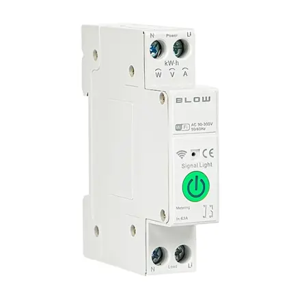 SMART relé spínač na DIN lištu 63A s elektromerom, WiFi TUYA