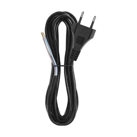 Flexošnúra 2x0.75mm2, PVC čierna 5m