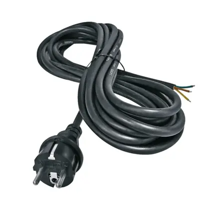 Flexošnúra gumená 3x2.5mm2, čierna 5m