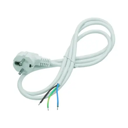 Flexošnúra s uzemnením 3x1.00mm2, PVC biela 2m