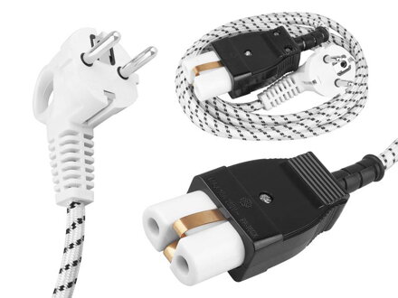 Opletaná šnúra 230V 16A 2m, pre ohrievacie zariadenia