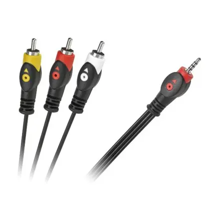 Šnúra Jack 3.5mm 4pin/ 3xCinch 1,5m