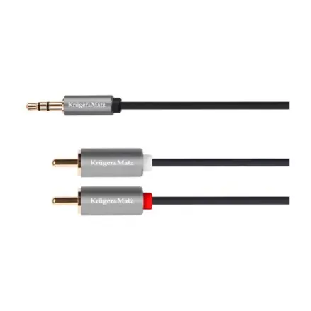 Šnúra Jack 3,5mm stereo / 2x Cinch 3m, KrugerMatz Basic
