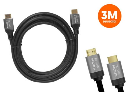 Šnúra HDMI v2.1 8K 3m