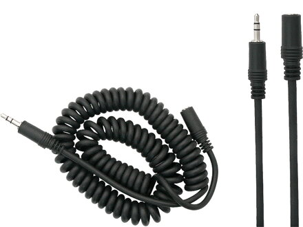 Predlžovacia šnúra JACK 3,5mm stereo, 5m špirála