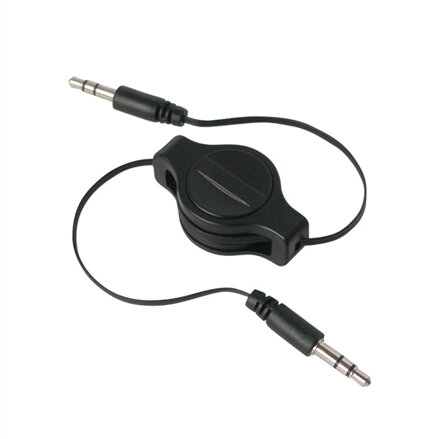 Šnúra Jack 3.5mm Stereo, navíjacia 0.8m