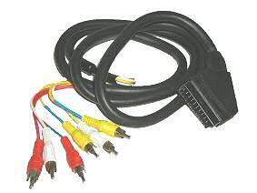 Šnúra Scart - 6 x Cinch 2.5m, IN/OUT