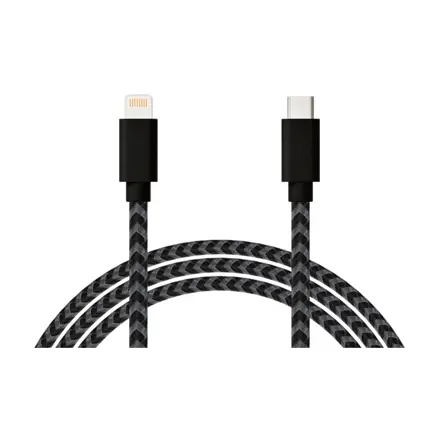 Šnúra USB-C - Iphone, 1m pletená, 20W